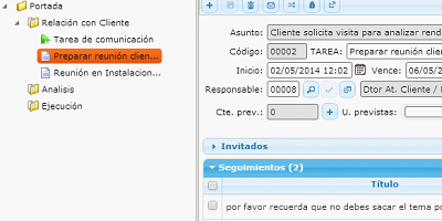 General view of a matter in the eGAM BPM platform.