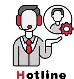 Icon representative of the hotline support service