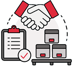 Representative icon for the CRM and PRM functionalities offered by the eGAM BPM platform.