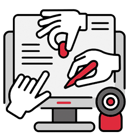 Icon representative of document management.