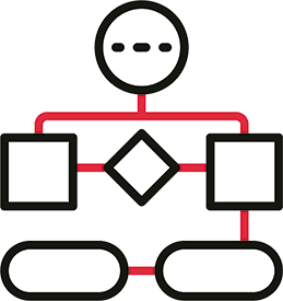 Icono representativo de un flujograma.