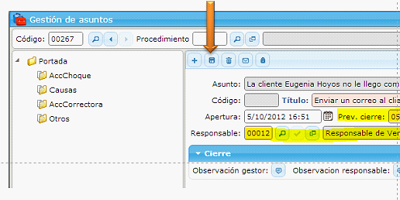 Example of creating a new task to manage the response to a customer non-conformity in the eGAM BPM platform.