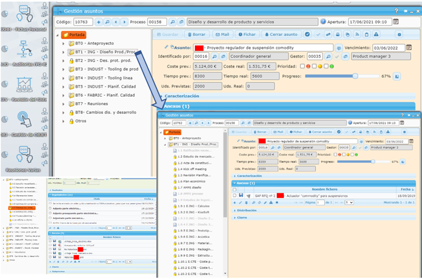 Digitalized process for design planning and development complying with the IATF 16949 standard on the eGAM BPM platform.